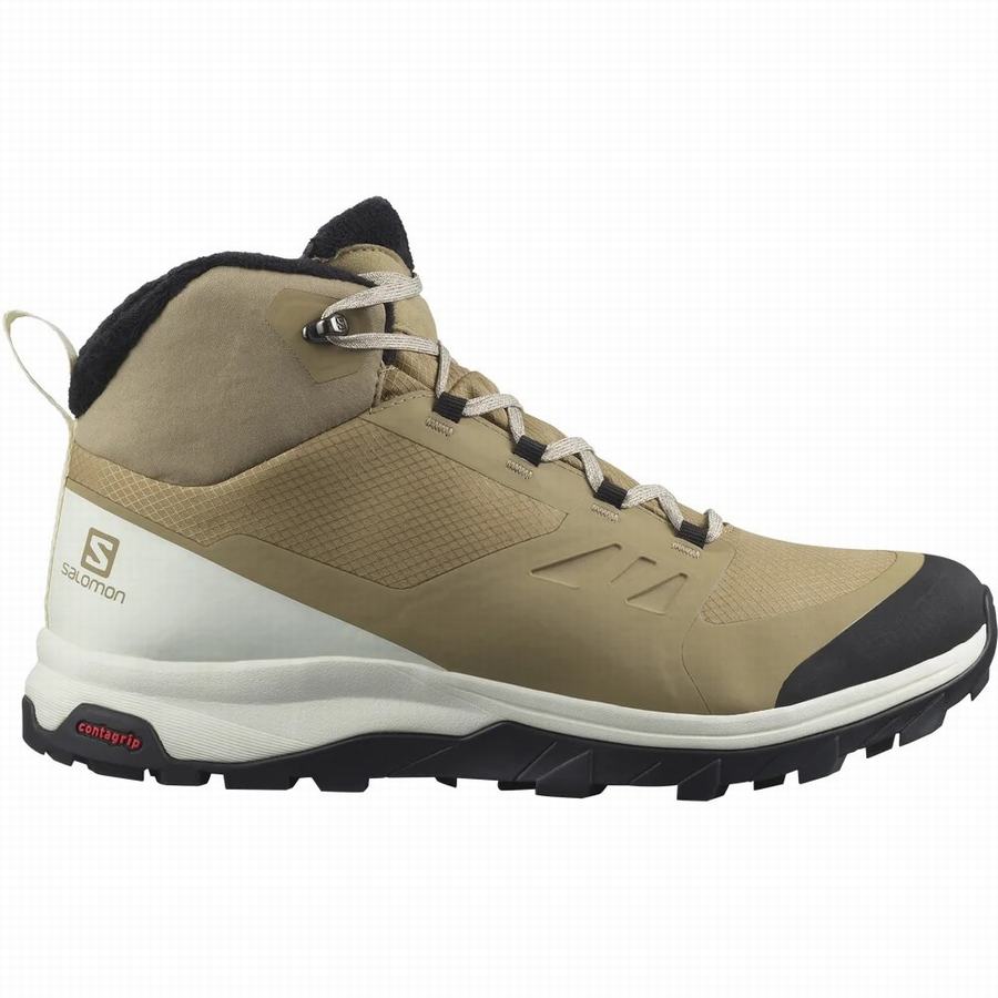 Salomon Outsnap Climasalomon™ Vízálló Férfi Téli Bakancs Olivazöld (YEQ7620ZZ)